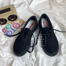  OKKDEY Thick-soled canvas shoes women increase student leisure shoes 2021 spring new Korean version of ins big head shoes 