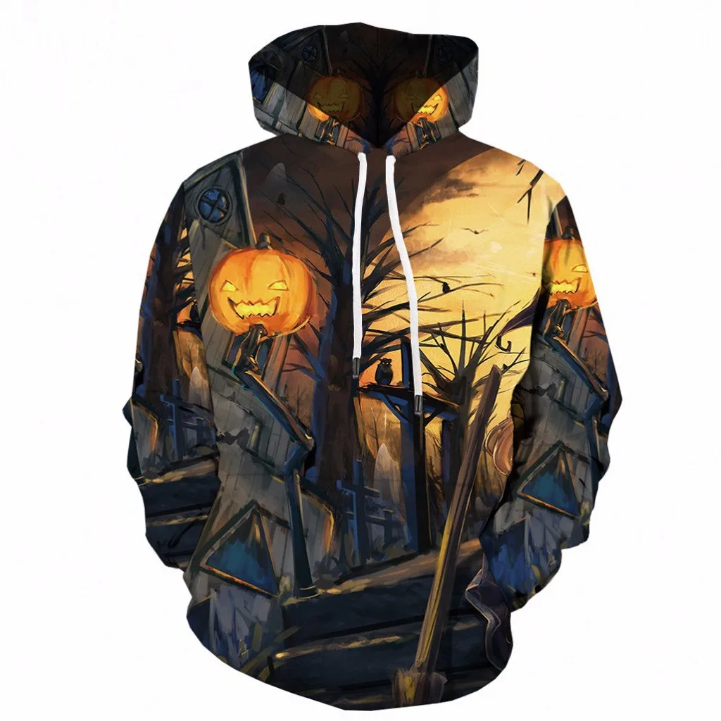 

Halloween Hoodie Men Streetwear Mens Casual Scary 3D Printed Hooded Party Hoodie Blouse Sweatshirt Coat Hip Hop sudadera hombre
