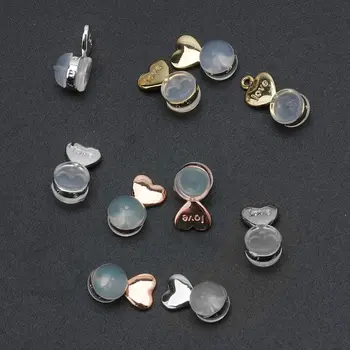 10Pcs Heart Love Magic Earring Lifters Earring Lifts Backs Adjustable Hypoallergenic Earring Nuts Ear Lobe Support