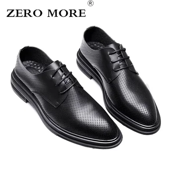 

ZERO MORE Mens Shoes Large Sizes Formal Dresses For Work Italian Hot Sale Pointed Toe Black Designer Shoes Men 2020 High Quality
