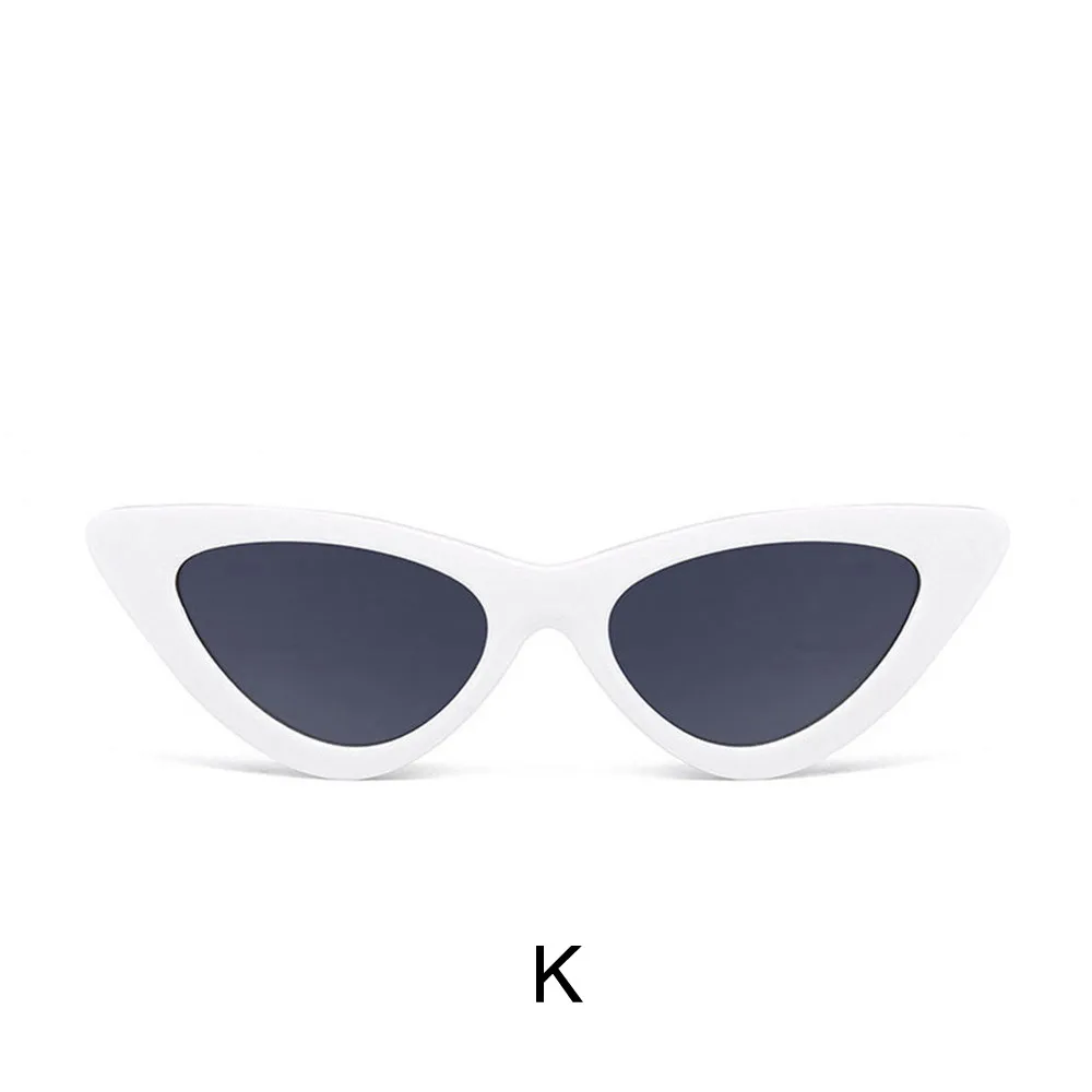 Женские модные солнцезащитные очки "кошачий глаз", интегрированные уф очки ярких цветов, зеркальные солнцезащитные очки, брендовые женские винтажные сексуальные очки#45 - Цвет оправы: K