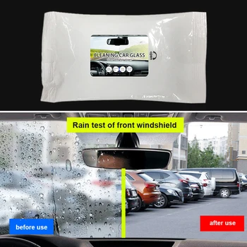 

10 PCS Per Pack Automotive Car Glass Cleaning Wipes Prevent Fog Anti-fog Wipes Safe For Tinted Windows Useful Car Towel Tool