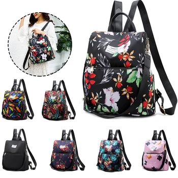 

Fashion Printing Women Waterproof Backpack Female Multifunction Shoulder Bag Teenagers Korean Travel School Bags for Girls