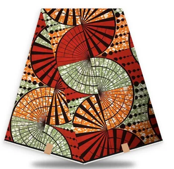 

2020 Latest 100% cotton Veritable Wax cotton Fabric 6yard Nigerian Ankara Wax Fabric High Quality Pagne Ghana Women Wax