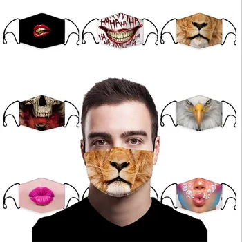 

Cute mascarillas Cartoon Masks for Kiss Love Print Reusable Face Mouth Mask Anime tapabocas fashion cloth 5 Layer Face Maska