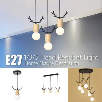 

1/3/5 Heads Modern Pendant Light 220V Restaurant Pendant Lamp Bar Home Fixture Living Room Home Decoration Indoor Lighting E27