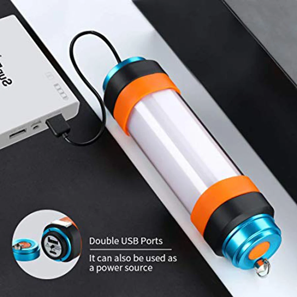 USB Перезаряжаемый Водонепроницаемый светодиодный фонарь для кемпинга портативный фонарик T15/T25/T30 многофункциональные подвесные наружные инструменты