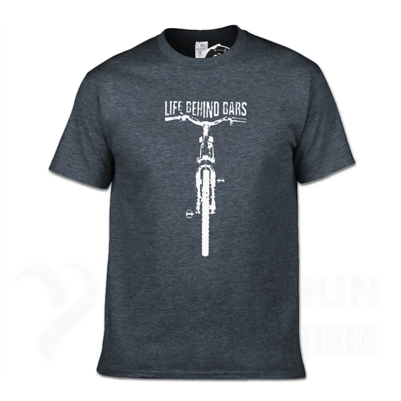 16 цветов, модная футболка с круглым вырезом, забавная одежда, повседневные футболки с коротким рукавом, Мужская футболка для горного велоспорта - Цвет: Dark gray 1