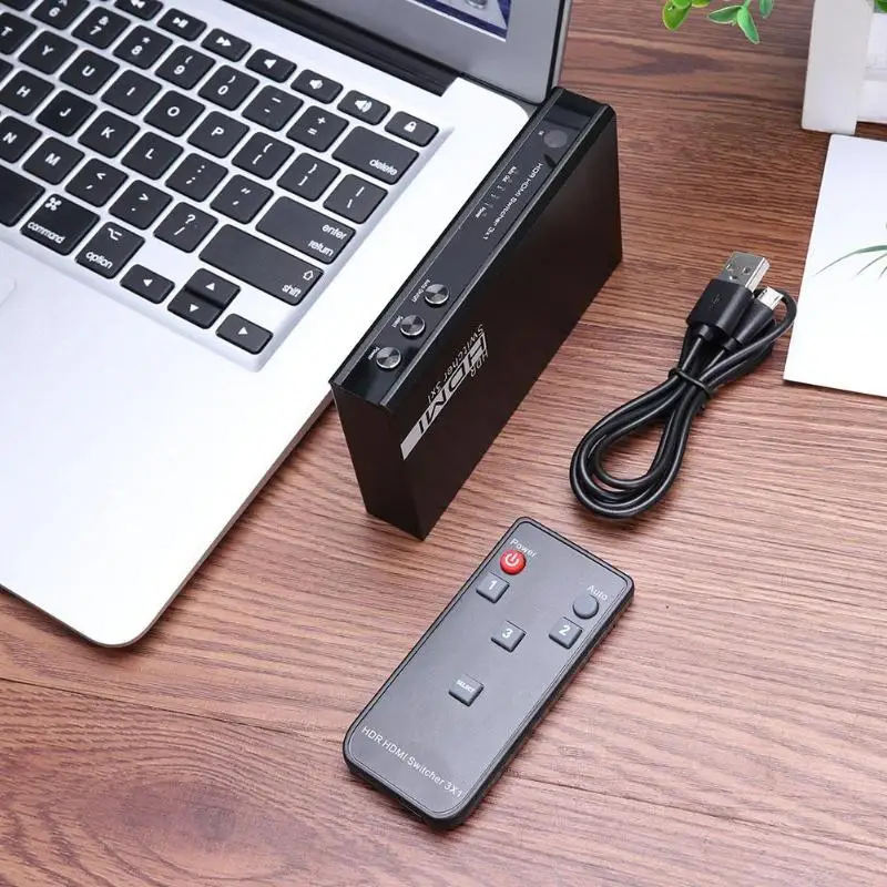 VK-S3 3 порта HDMI коммутатор дистанционного управления практичный высокая производительность 1080P HD разветвитель коробка для Xbox HDTV PS3 120x70x23 мм
