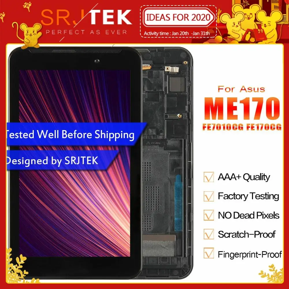 Goede Originele Voor Asus Fonepad FE7010CG FE170CG ME170 K012 K017 Lcd Touch Screen Digitizer Vergadering Met Frame Zwart