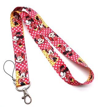 

Hot New cartoon minnie Lanyard for Keys Mobile Phone Neck Straps Cartoon Keychains Lovely
