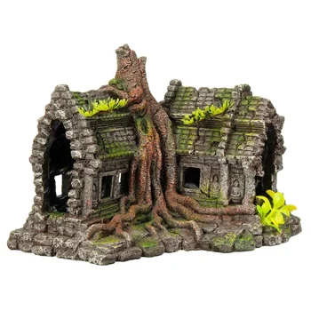 

Resin Tree House Aquarium Landscape Decor Home Fish Tank Hiding Castle Cave Ornament Decor Aquarium Ornament Craft Supplies