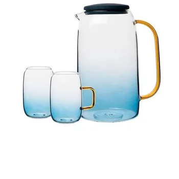 

Marble Pot High Borosilicate Heat-resistant Glass Cold Water Bottle Juice Jug Water Bottle Household Water Cup Set Wine Glasses