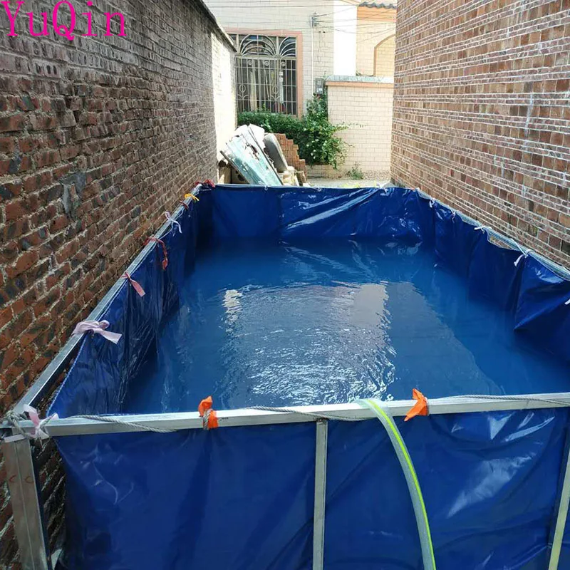 Piscina de acuicultura de 2x1x0,9 tela recubierta de PVC, lona de pancarta, estanque de peces de invernadero, Crayfish, Koi Culture, piscina de agua para niños - AliExpress y jardín