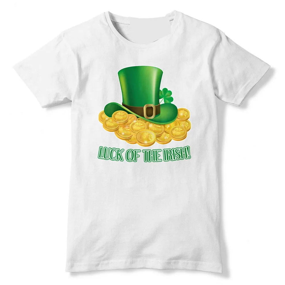 Футболка с надписью Luck Of The Irish Ireland Leprechaun Золотая шляпа День Святого Патрика P2