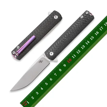 

CH 3515S M390 Steel Slip Joint folding knife carbon fiber handle titanium clip outdoor camping portable EDC tool fruit knife