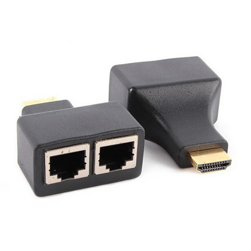 HDMI к RJ45 удлинитель 1to2 Cat 5 6 LAN Ethernet Кабель Сетевой 30 метров разветвитель усилитель
