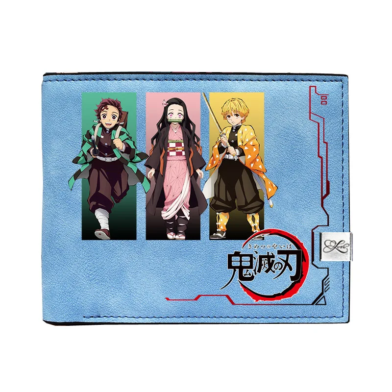 3 Demon Slayer: Kimetsu no Yaiba Аниме Сумка для денег Длинные кошельки для монет Kamado Tanjirou из искусственной кожи короткий женский кошелек-визитница клатч для телефона - Цвет: 3