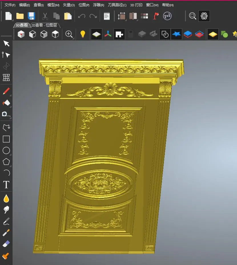 3D модель STL рельефа для мебели формата cnc Door_2|stl relief|3d model stlmodel stl |