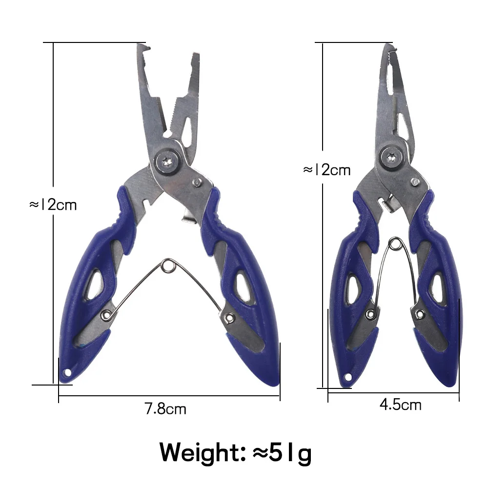 Bimoo Curved Mouth Multifunction Fishing Lure Plier Fishhook Remover /  Braid Line Cutter Scissors Tool Fishing Use Tongs