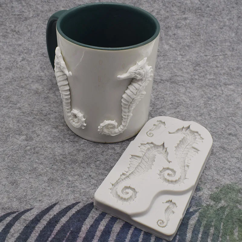 Новая силиконовая форма Seahorse дизайнерские DIY кружки украшения керамика мягкая