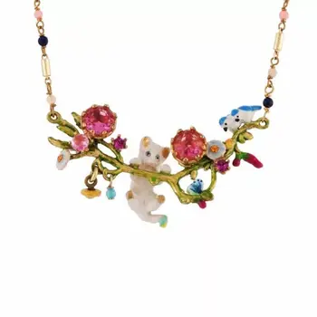 

2020 Top Fashion Sale Kolye Collares Choker For Cat Act The Role Ofing Boundary Spring Park Playing Birds Butterfly Necklace