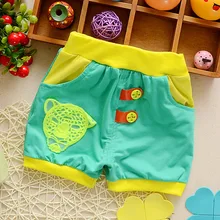 Летние детские шорты, для мальчиков и девочек, из чистого хлопка, в Корейском стиле, с рисунком, для детей 0-3 лет, стиль, для младенцев