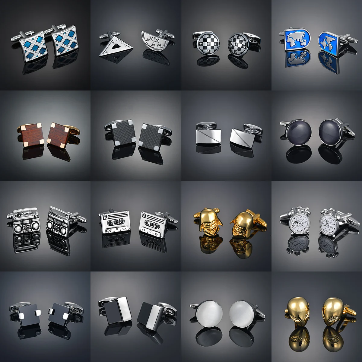 Light Luxury Shirt Cufflinks Men's Shirt Cuff Link French Stripe Button