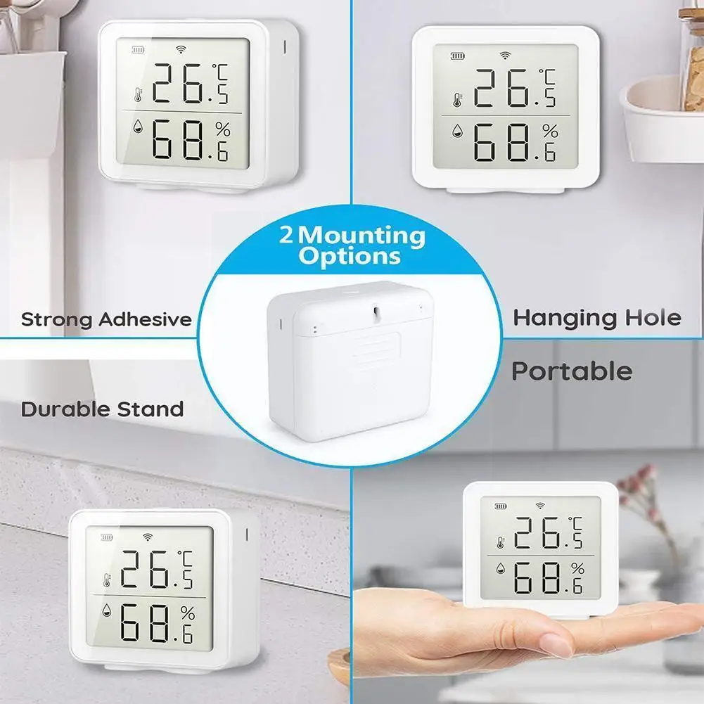 Wifi Temperature And Humidity Sensor Indoor Hygrometer Thermometer Support for Alexa Google Home Smart Life S0T6 | Безопасность и