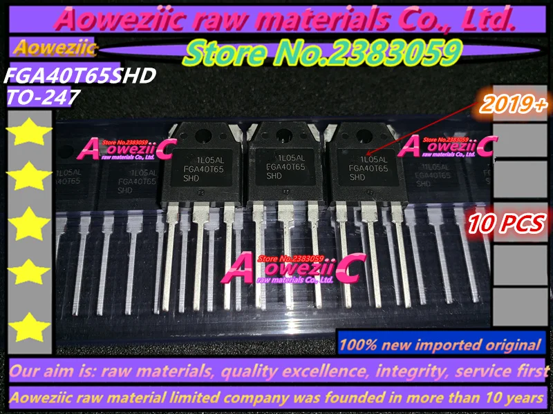 

Aoweziic 2019+ 100% new imported original FGA40T65SHD FGA40T65 TO-247 IGBT tube 40A 650V
