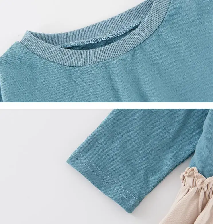 8.14 AA922 Children's leisure suit New Arrival Autumn Big Girls Suits 110-160cm Simple fashion children's clothes Retail
