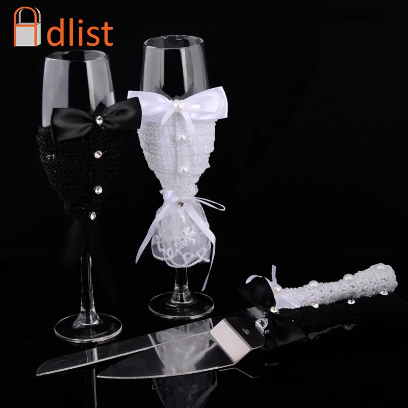 4 шт./компл. нож для свадебного торта из нержавеющей стали лопата стеклянные чашки