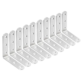 

uxcell 10Pcs Corner Brace 80x80x20mm Stainless Steel Joint L Shape Right Angle Brackets Fastener to screens windows beds etc