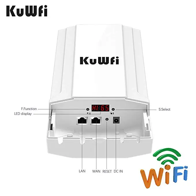 KuWFi Беспроводной моста на открытом воздухе 1200 Мбит/с Wi-Fi ретранслятор/AP/CPE маршрутизатор ПТП 5 км высокое Мощность 2,4& 5,8 Г удлинитель Wi Fi пульт дистанционного управления для IP Камера 48V