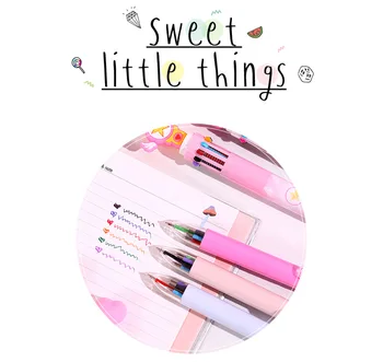 

Cute Piglet Ten Color Ballpoint Pen Color Multifunction Press Oil Pen Multicolor Male and Female Student Stationery