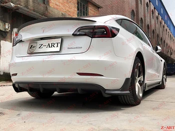 

Z-ART carbon fiber rear diffuser for Tesla model 3 carbon fiber rear lip for Tesla Model 3 carbon fiber rear chin