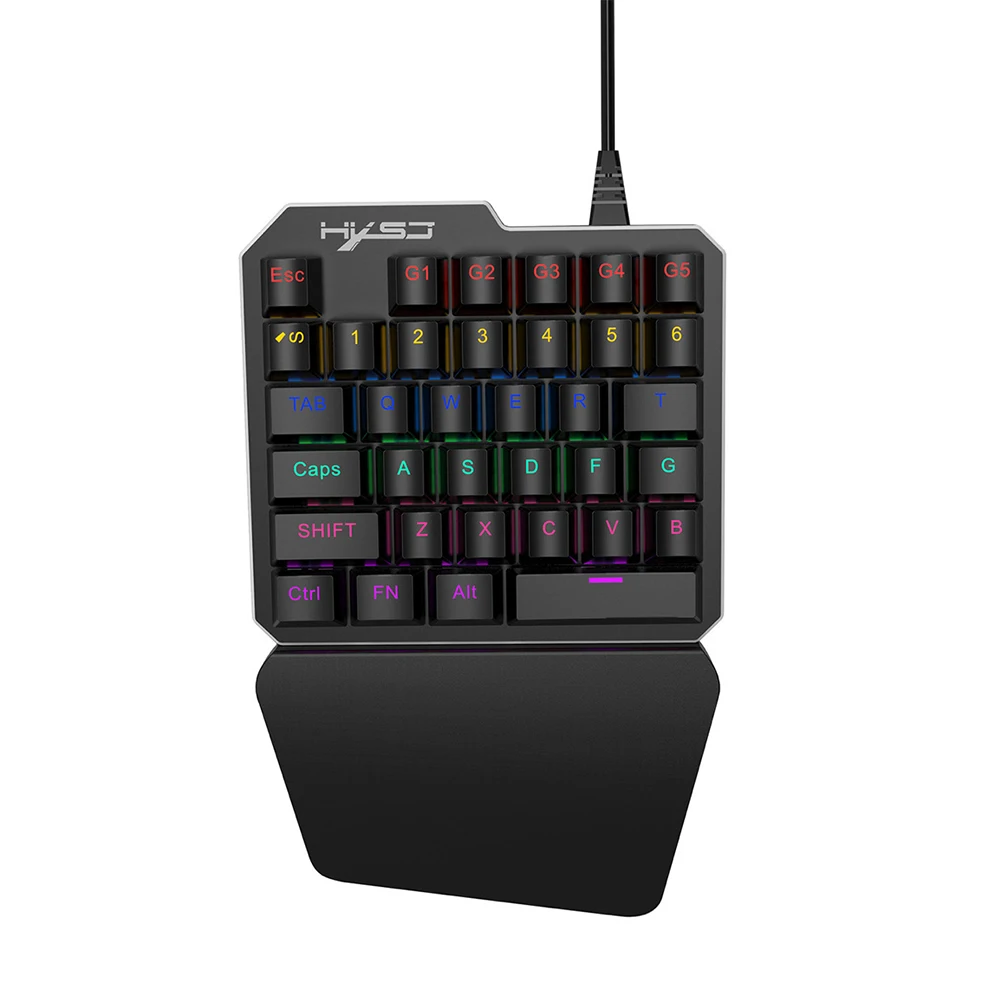 

Mini PC Mechanical Keyboard Wired LED Backlight 35 Keys Keypad For Tablet Desktop Laptop LOL//CF Gaming Keyboards