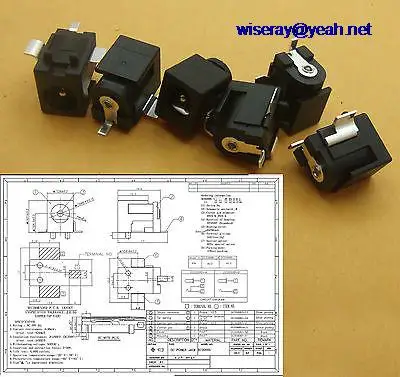 DHL/EMS 500 шт. Медь SMD 3-контактный 4A 5,5 мм x 2,0 мм разъем питания постоянного тока 2,1 мм DC Штепсель PCB Панель Mount-A8
