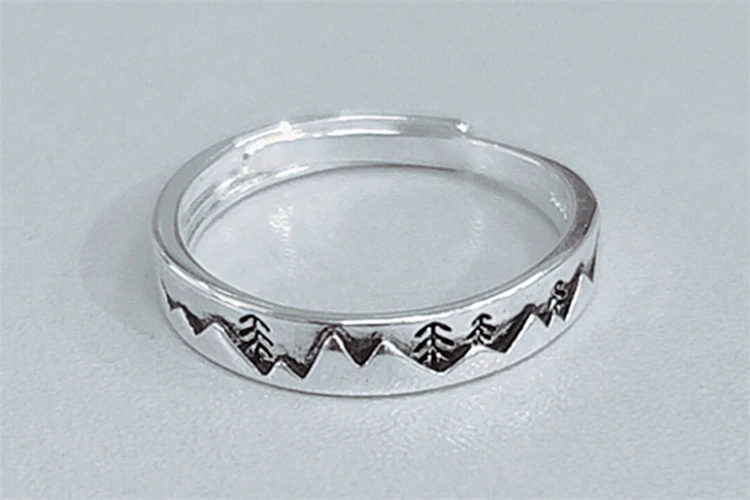 Кольца из стерлингового серебра 925 для женской моды Милая Рождественская елка винтажное регулируемое кольцо Anillos De Plata K0466