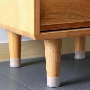 

4 Pcs/Lot Table Chair Leg Mat Silicone Non-slip Table Chair Leg Caps Foot Protection Bottom Cover Pads Wood Floor Protectors