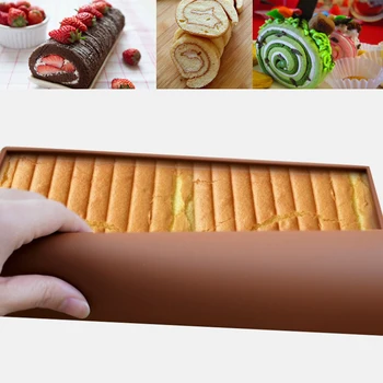 

1pc Non-stick Silicone Oven Mat Cake Roll Mat Baking Mat Baking Cake Pad Roll Pad Kitchen Accessories Bakeware Baking Tools
