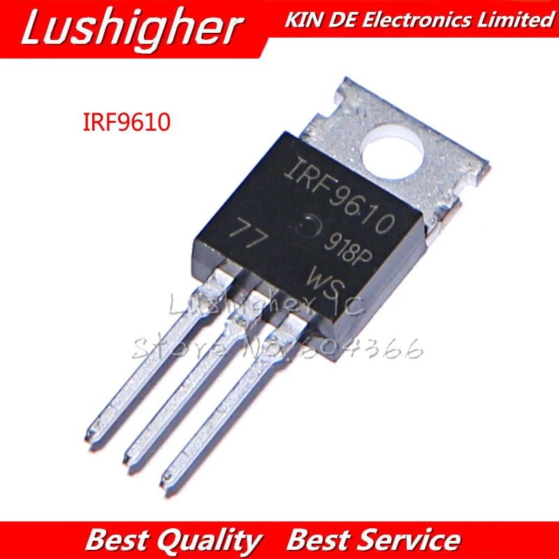 10 шт. IRF9610PBF-220 IRF9610 TO220 MOSFET P-CH 200V 1.8A | Электронные компоненты и принадлежности