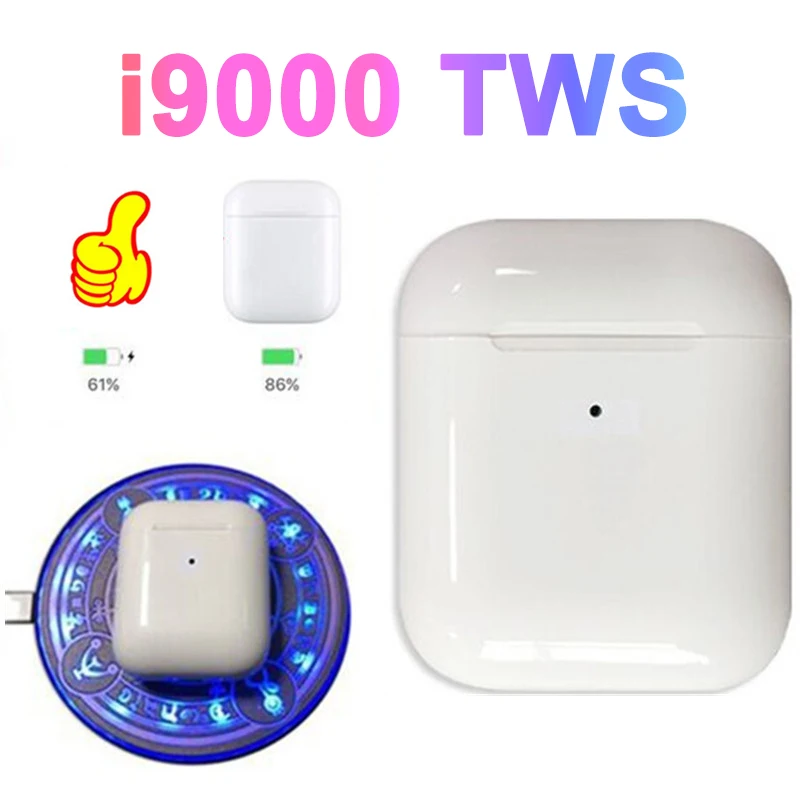 Оригинальные i9000 TWS беспроводные наушники сенсорное управление 8D супер бас Bluetooth 5,0 наушники pk w1 h1 чип i2000 i3000 i1000 i9999 tws