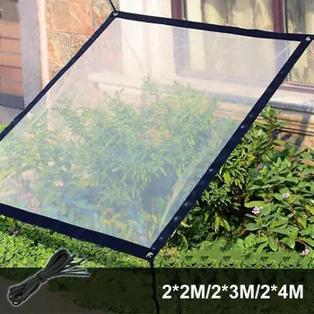 

Practical Transparent Tarpaulin Waterproof Transparent Tarpaulin With Eyelet Canopies And Tarpaulin Straps Garden Tools