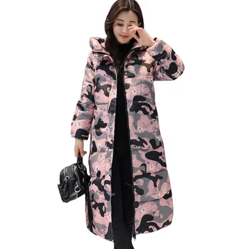 

Winter Hooded Warm Down Coat Women Casual design Long Down Jackets 2020 new Ladies Thicken Cotton Parka Outerwear Korean coat