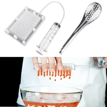

100 Holes Caviar Generator Efficient Molecular Gourmet Caviar Box Professional Fish Roe Generation Tool