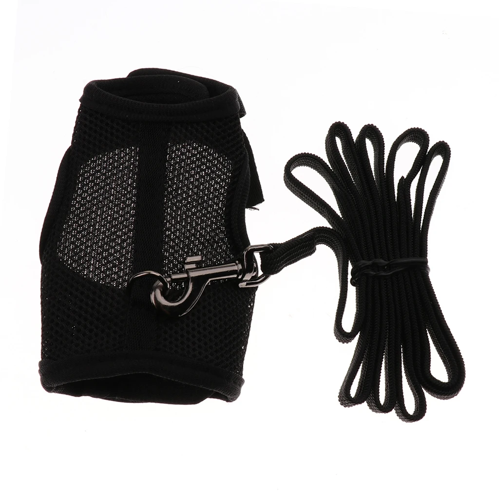 Adjustable And Breathable Mesh Pet Ferrets Rabbits Bunny Harness Leash Lead Set