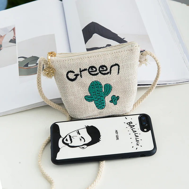 

Korean-style CHILDREN'S Bag Women's 2019 New Style Versatile Knitted Messenger Bag Summer Straw Bag Fashion Princess Shoulder Ba