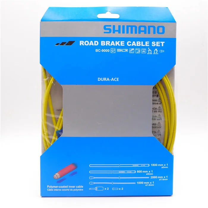 SHIMANO тормозной кабель для шоссейного велосипеда и комплект корпуса - Цвет: Dura-Ace Yellow