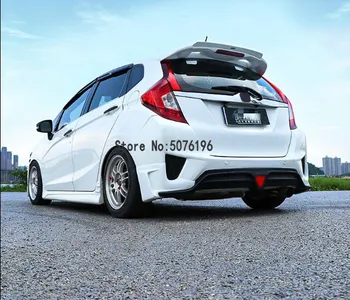 

For Honda GK5 Fit / Jazz 2014 2015 2016 2017 ABS Plastic Unpainted Color Rear Spoiler Wing Trunk Lid Cover Car Styling 1Pcs